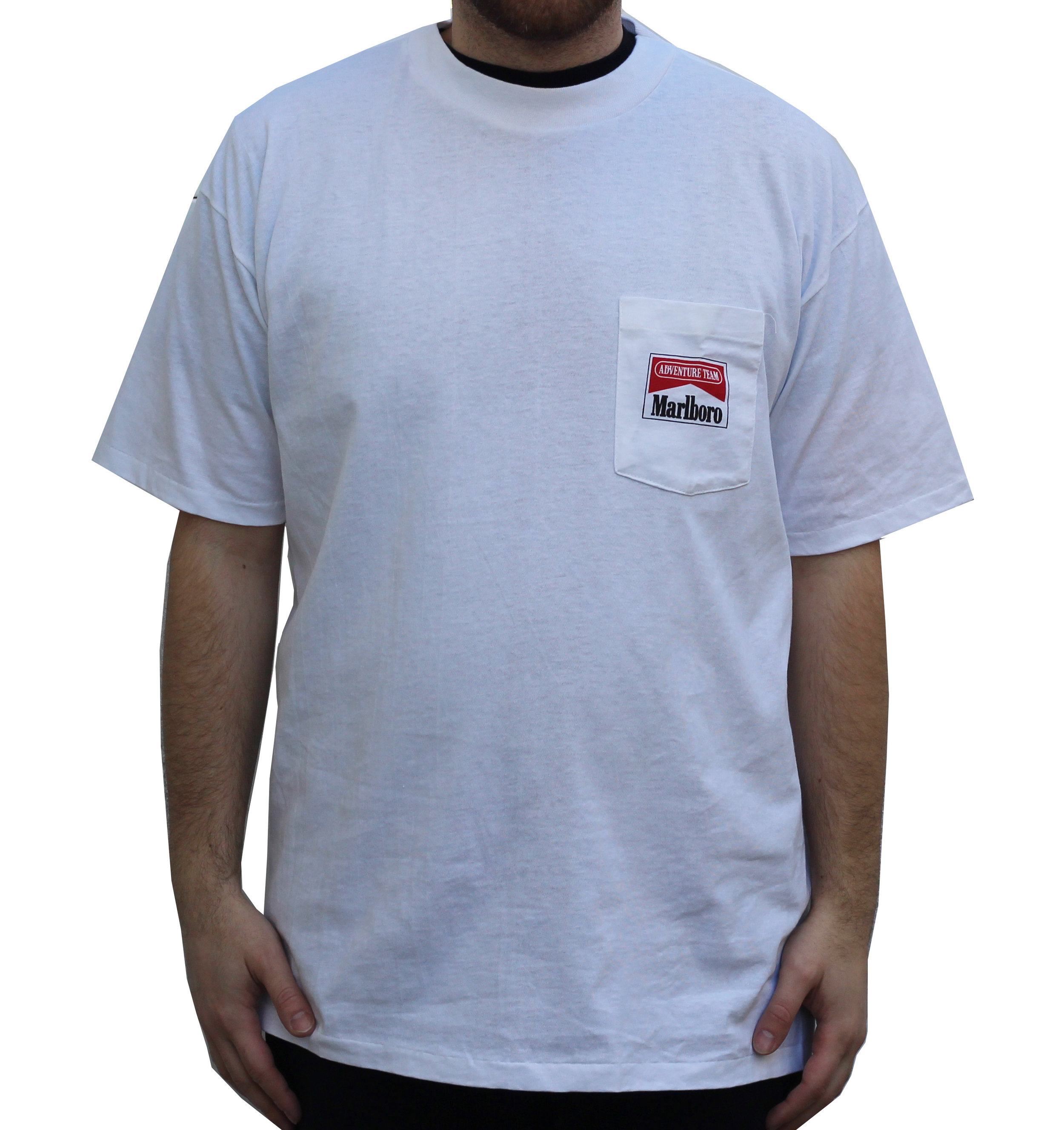 90’s Marlbolo Pocket T-shirt Vintage Marlboro Shirt XL Black 90s Unlimited Train Pocket